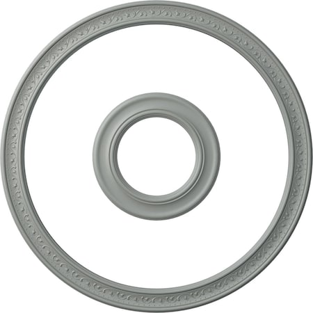 Ekena Millwork 51-in. OD x 43-in. ID Ceiling Ring with 20 7/8-in. OD Ceiling Medallion Holmdel Accent Kit CRM51MA20HO